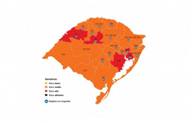 Região é classificada em bandeira laranja pela terceira semana seguida