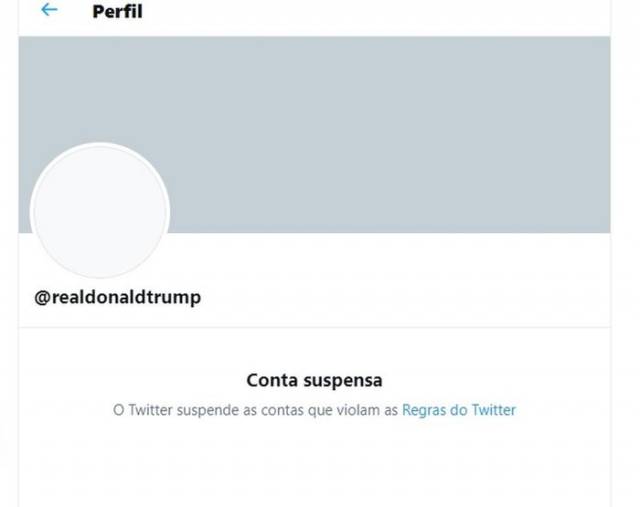 Twitter suspende conta de Donald Trump