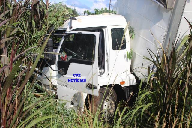 Caminhão com placas de Três de Maio carregado com aves sofre acidente em Nonoai