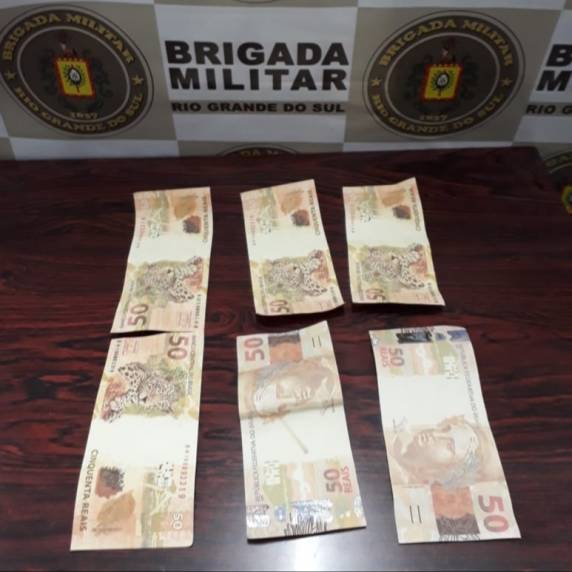 Brigada Militar prende em Três de Maio mulher que comprava no comércio com notas falsas