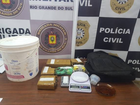 BM e PC prendem mulher e apreendem maconha no interior de Três de Maio