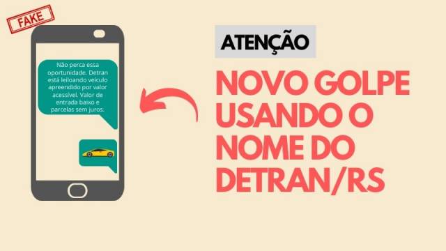 Detran-RS alerta que não leiloa veículos via redes sociais ou aplicativos de mensagens