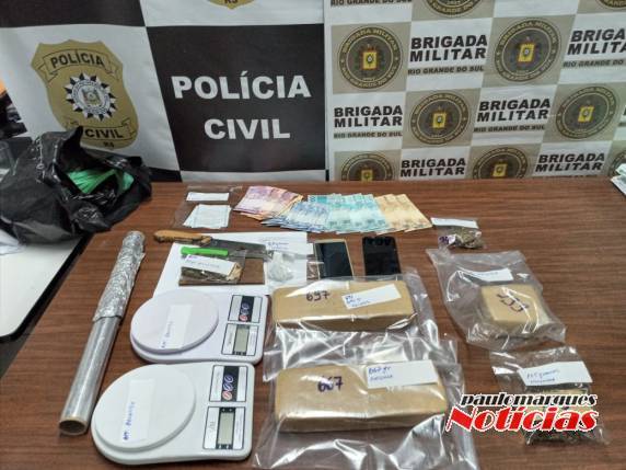 Polícia Civil e Brigada Militar prendem homem por tráfico de drogas em Três de Maio