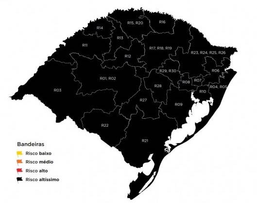 RS tem a sexta semana consecutiva de bandeira preta