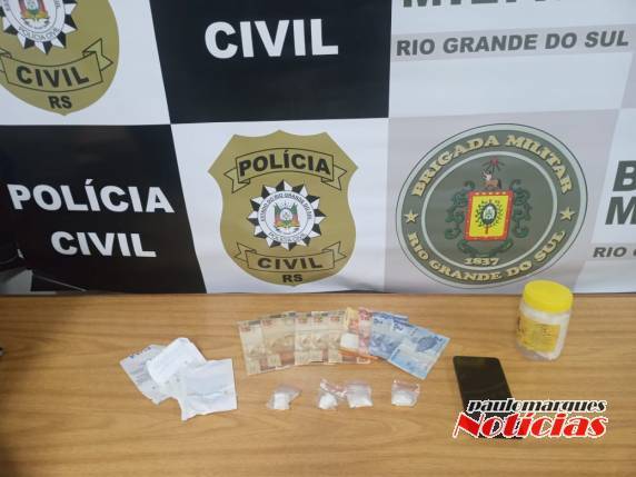 Jovem é preso por tráfico de entorpecente em Três de Maio