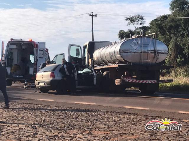 Grave acidente na RS 342 no perímetro da Área Industrial em Três de Maio