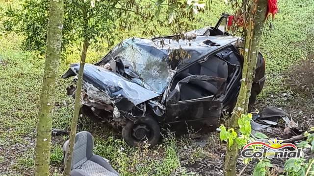Colisão entre veículos deixa uma pessoa ferida na BR 472 em Três de Maio