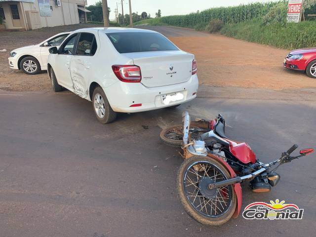Motociclista fica ferido em acidente na RS 342, na Área Industrial em Três de Maio