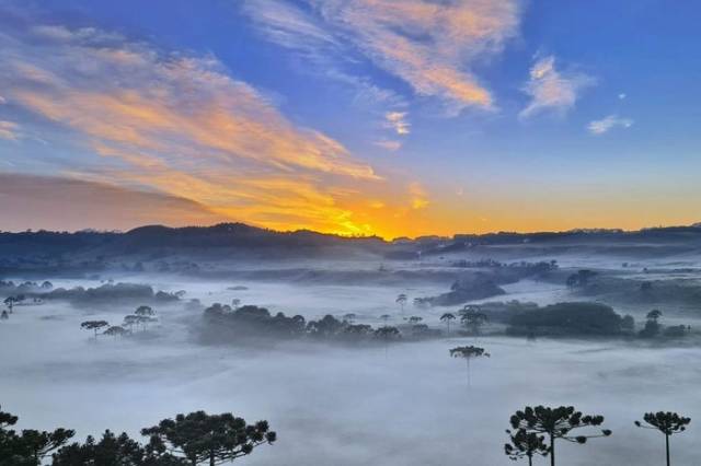 Apesar da onde de calor, Serra Catarinense registra geada