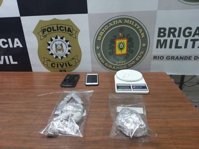 Flagrado com maconha homem é preso em ação conjunta da PC e BM, em Três de Maio