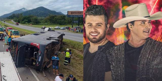 Acidente com ônibus de dupla sertaneja mata cantor Aleksandro