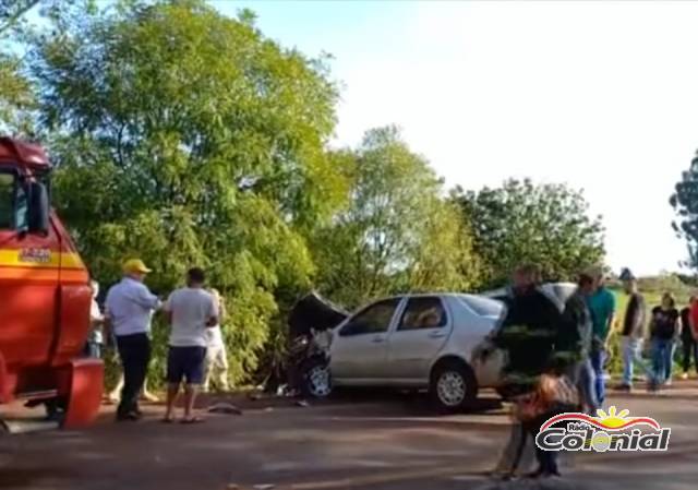Acidente deixa seis pessoas feridas na RSC-472 próximo a Guia Lopes, em Santa Rosa