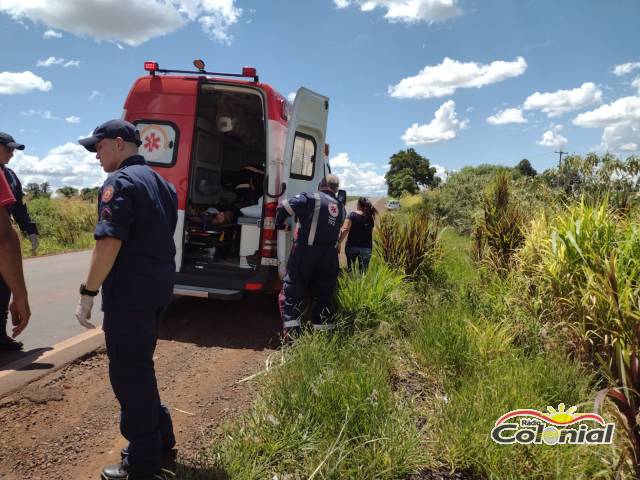 Jovem fica ferido em colisão que envolveu duas motos na RS-342, em Três de Maio