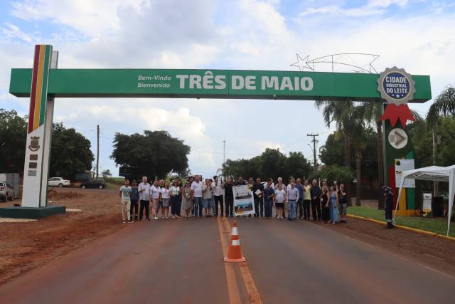 Pórtico de entrada de Três de Maio é revitalizado