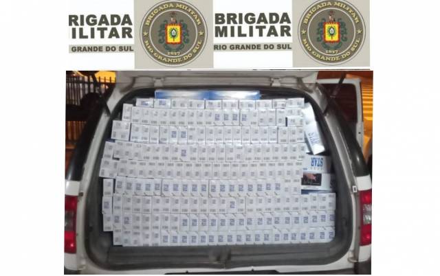 Brigada Militar intercepta mais uma carga de contrabando de cigarros estrangeiros