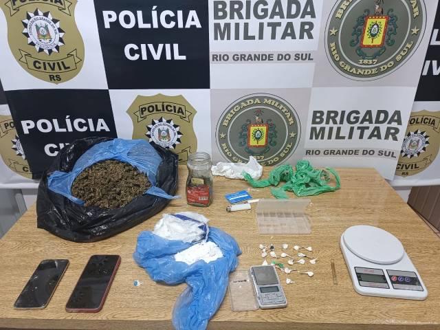 Homem é preso em mais uma ação da PC e BM no combate ao tráfico de drogas, em Três de Maio