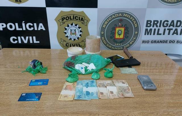 Homem é preso com cocaína em ação conjunta da PC e a BM, em Três de Maio