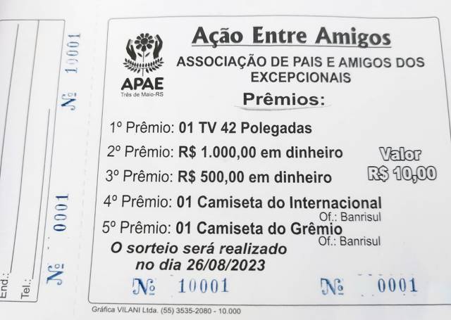 Apae de Três de Maio lança Ação Entre Amigos