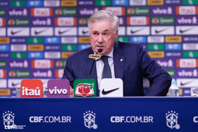 Sem Neymar, Carlo Ancelotti anuncia convocados da Seleção Brasileira