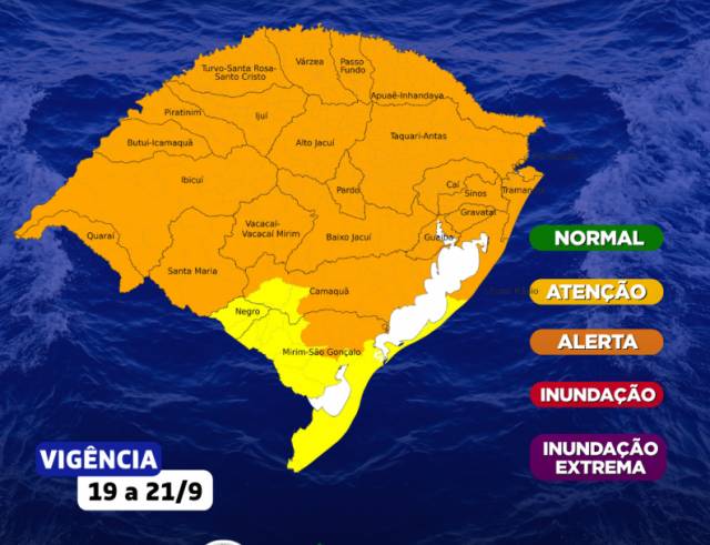 RS pode ter chuva, raios, granizo e rajadas de vento no fim de semana