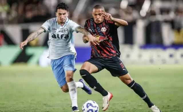 Grêmio perde para o Bragantino por 1 a 0 com gol de pênalti aos 60 minutos do 2º tempo