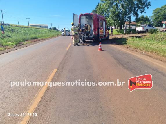 Acidente de trânsito deixa casal de idosos ferido em Independência