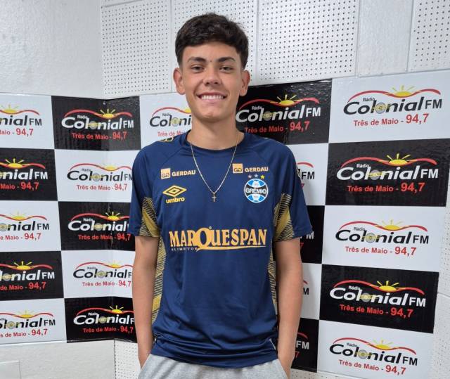 De férias em Três de Maio, goleiro Vitão é aposta da base do Grêmio