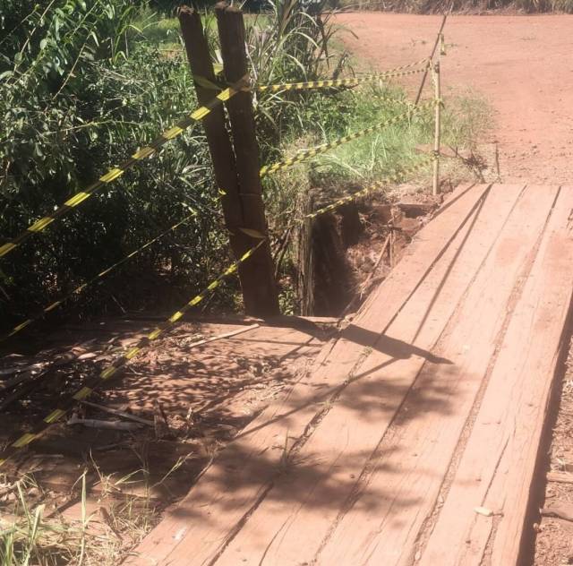 Prefeitura alerta para dano na ponte sobre o Lajeado Câncio