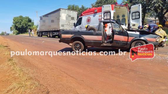 Casal de idosos fica ferido em acidente em Três de Maio