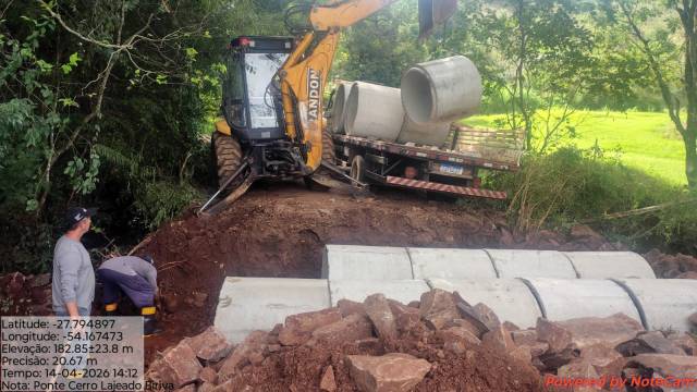 Prefeitura alerta para estrada interrompida devido a melhorias em ponte