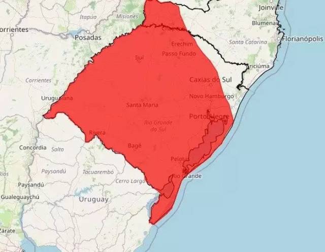 Inmet emite alerta vermelho para tempestades no Rio Grande do Sul