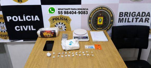 Homem é preso com mais de meio quilo de cocaína em Três de Maio