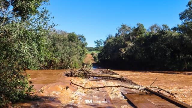 Defesa Civil faz levantamento dos estragos causados pela chuva em Três de Maio