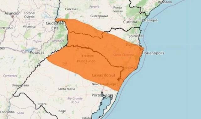Defesa Civil alerta para risco de chuvas intensas com inundações no RS