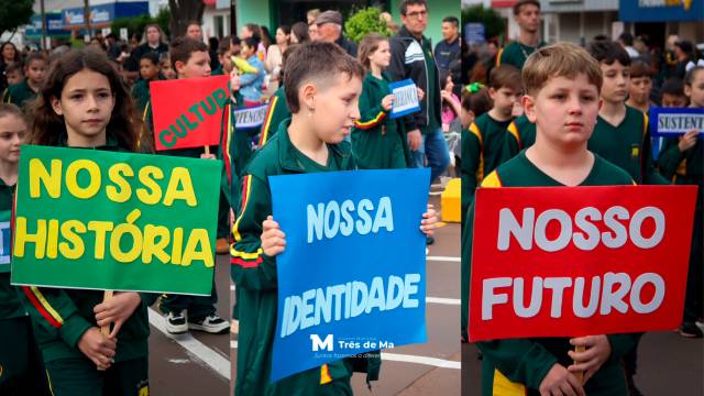 Desfile Cívico da Independência do Brasil reuniu 21 escolas em Três de Maio